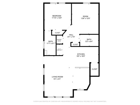 A black and white image of a floor plan for a home.